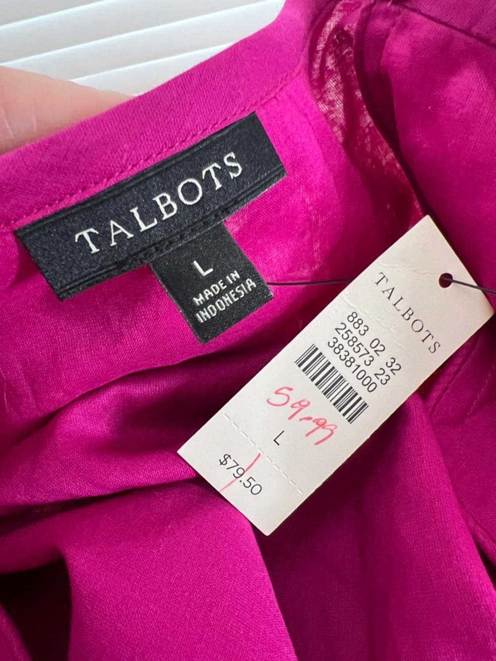 Talbots NWT Split Neck Tunic Top Size Large - Picture 7 of 8